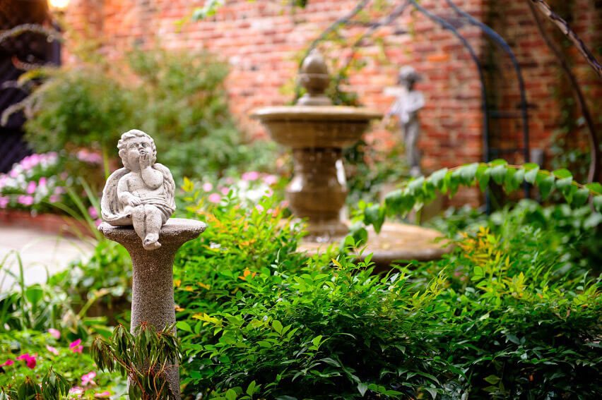 The walled garden of the James&nbsp;Monroe&nbsp;House