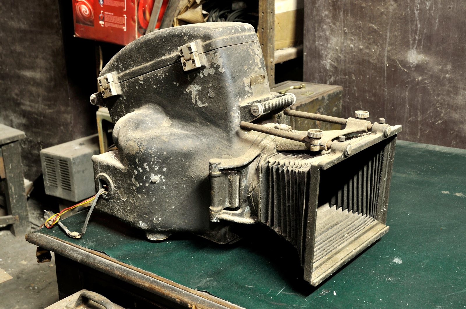 Craft has a lineage — an Arriflex 35 in its sound blimp